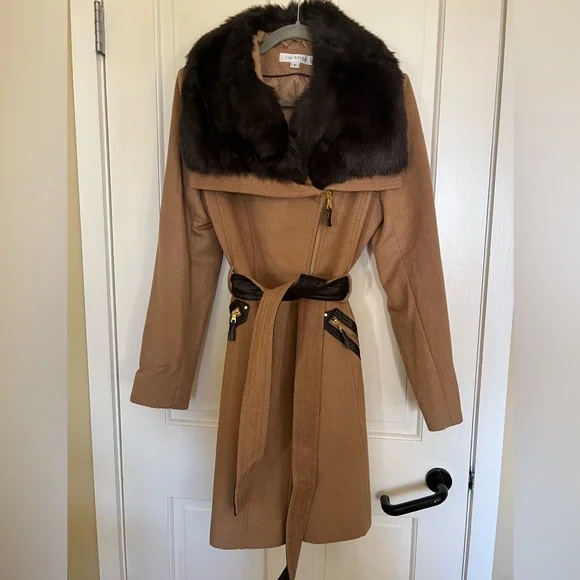 Via Spiga Jackets Coats Via Spiga Camel Brown Wool Trench